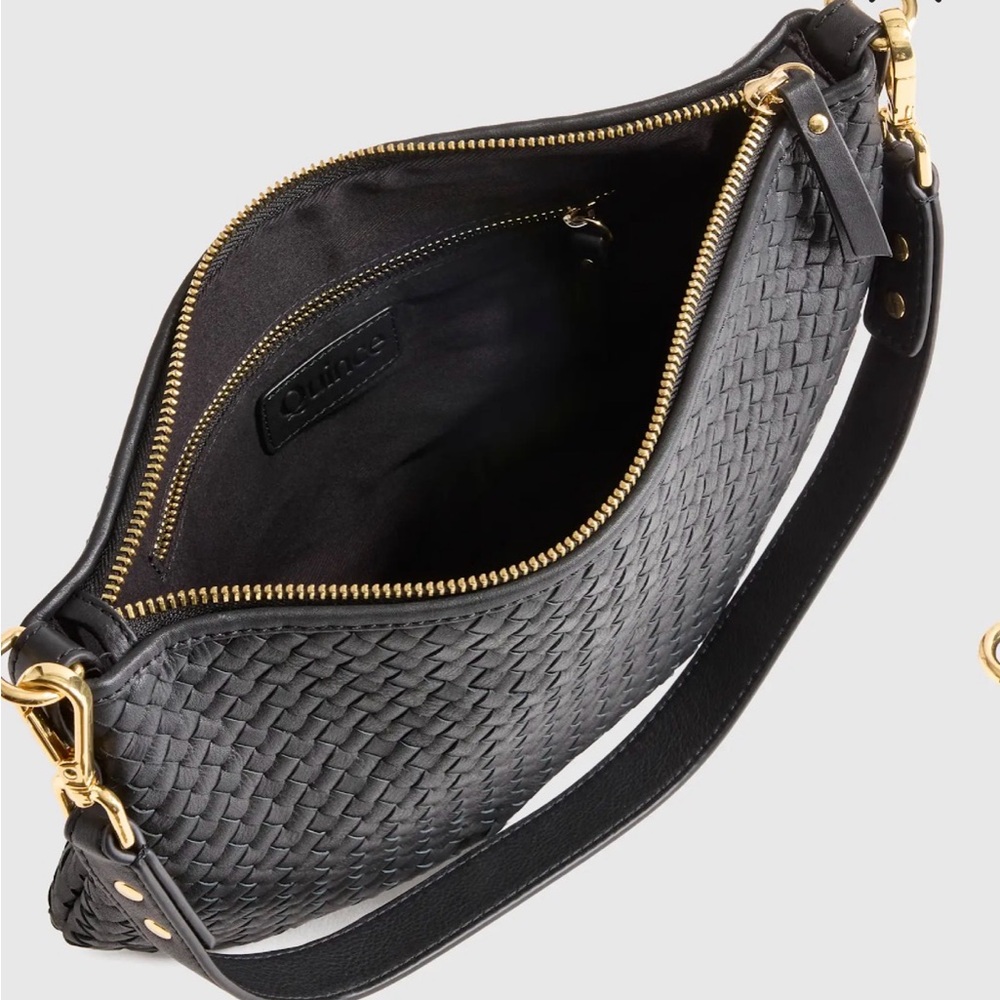 Quince Italian Handwoven Leather Mini Shoulder Bag - Picture 6 of 10